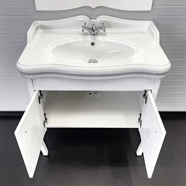 Приобрести сomforty тумба с раковиной "лувр-90" белый глянец