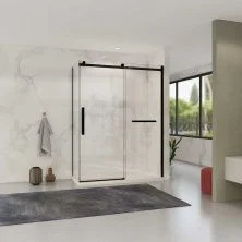 Vincea Душевое ограждение Como Soft 140х100 см, прозрачное, черное VSR-1CS1014CLB