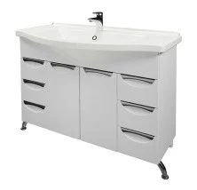 Mirsant Тумба напольная Камилла 100 см с раковиной Эльбрус 100, белая УТ000004929