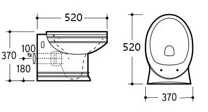Приобрести унитаз подвесной с сиденьем ceramalux 4288