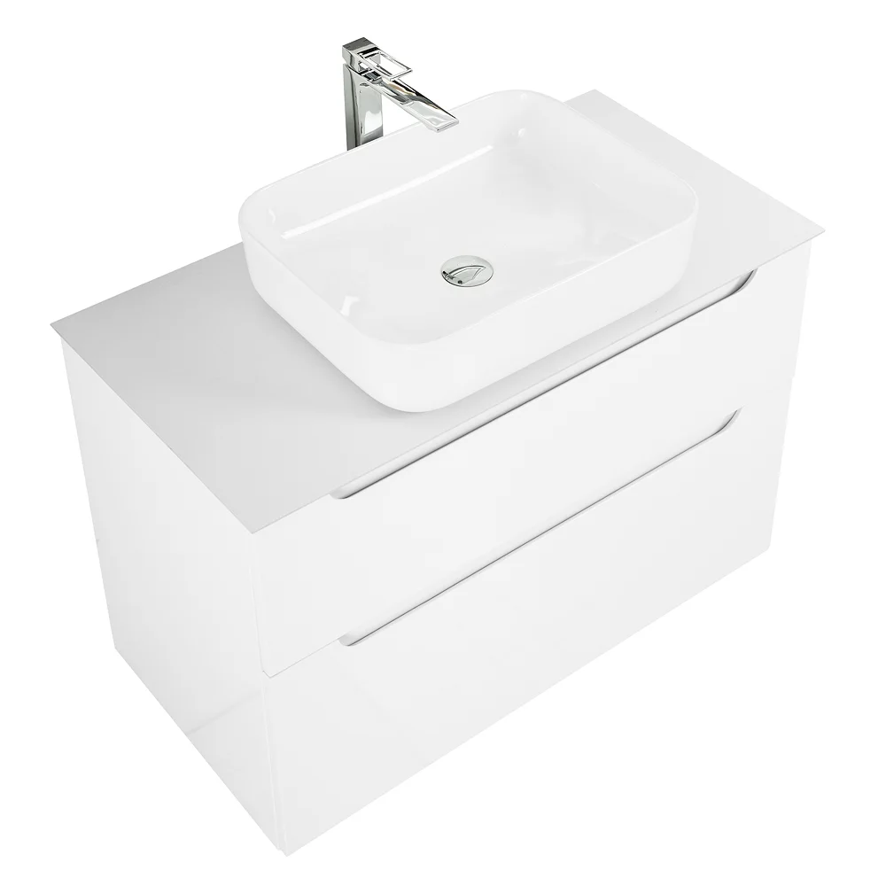 Приобрести belbagno тумба со столешницей etna-h60 80 см, подвесная bianco lucido