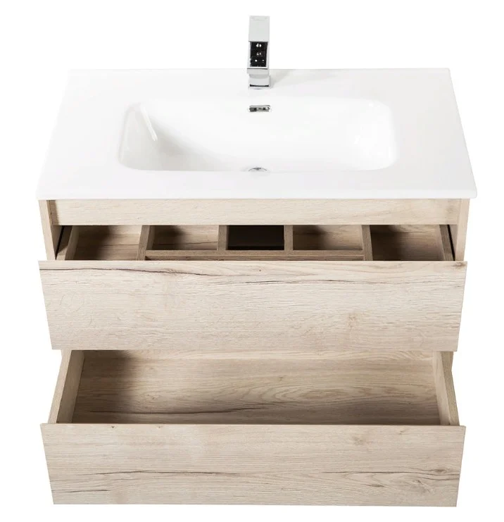 Приобрести тумба подвесная с раковиной belbagno kraft-800-2c-so-rgb 80 см, rovere galifax bianco