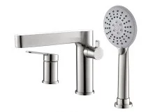 BelBagno Смеситель на борт ванны DELTA , сатин DEL-BVD3-IN