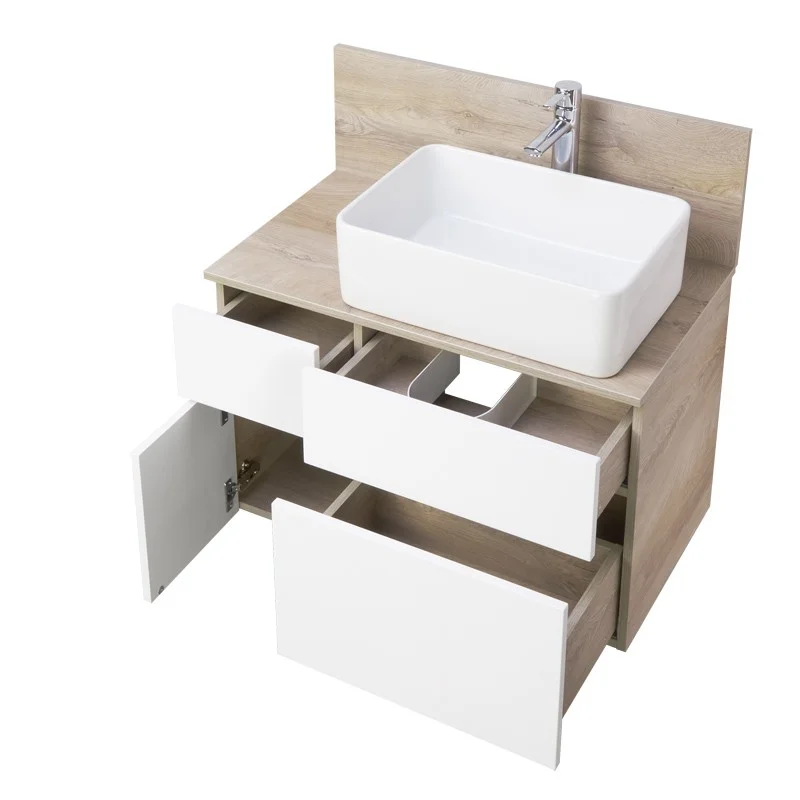 Приобрести акватон тумба со столешницей мишель 80 см, дуб эндгрейн/белый