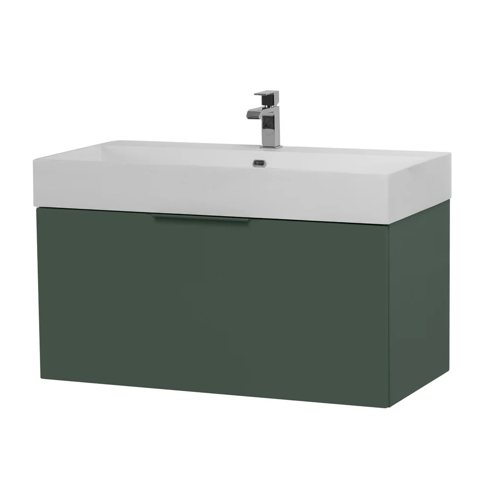 Приобрести cezares тумба подвесная с раковиной premium 90 см verde opaco, серая 55405