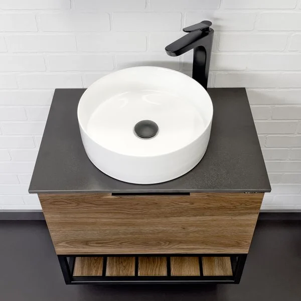 Приобрести сomforty тумба со столешницей и раковиной "порто-60" дуб тёмно-коричневый, с отверстием под смеситель №12