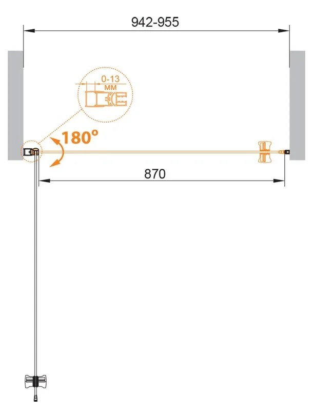 Приобрести cezares дверь душевая eco 95x190см eco-o-b-1-95-p-cr