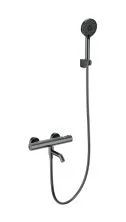 Смеситель для ванны с душем и термостатом WONZON & WOGHAND, Темный графит (WW-B3029-A1-BGG)