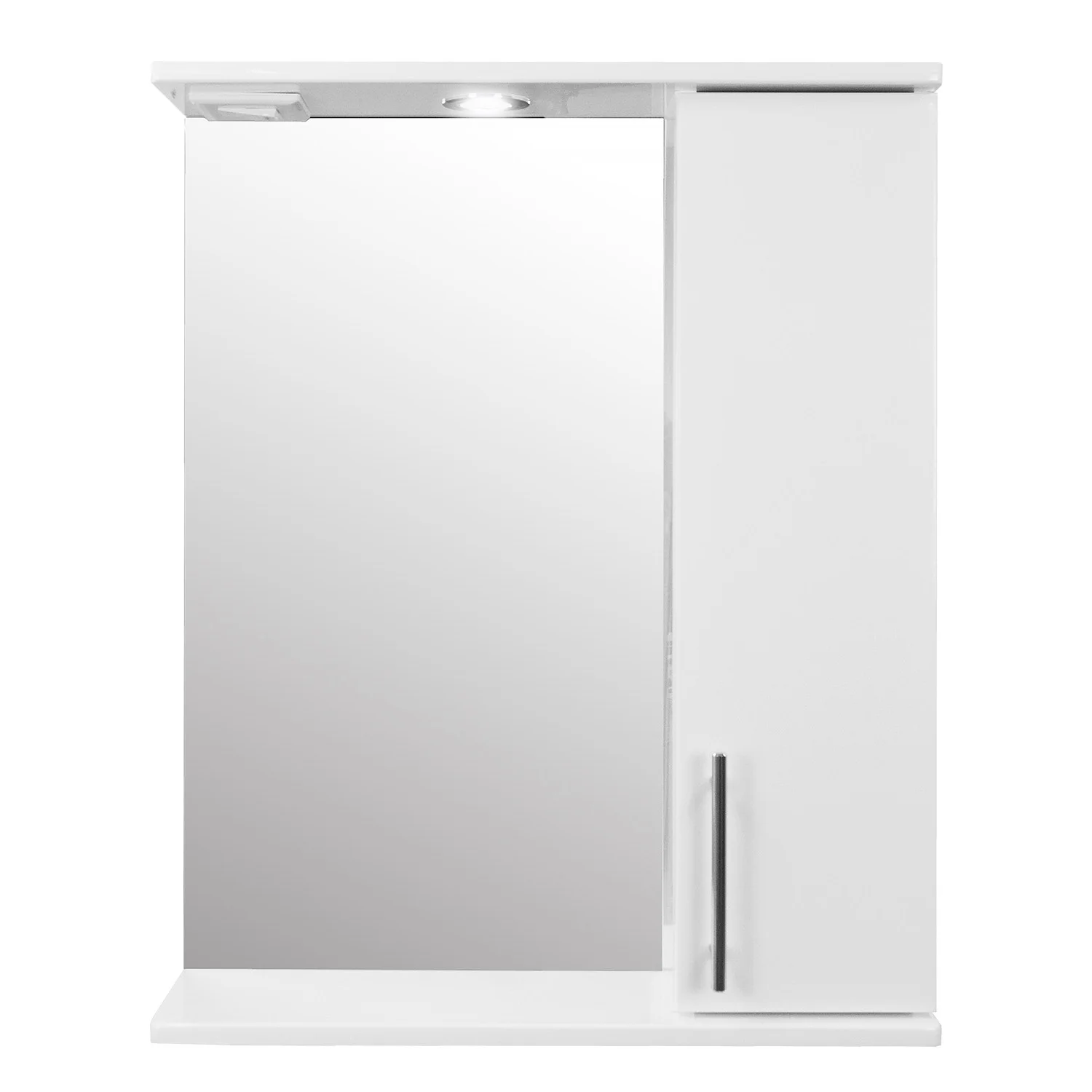 Приобрести loranto зеркало-шкаф karina 60 600х745х170 подвесной, с подсветкой, правосторонний, белый (cs00086509)