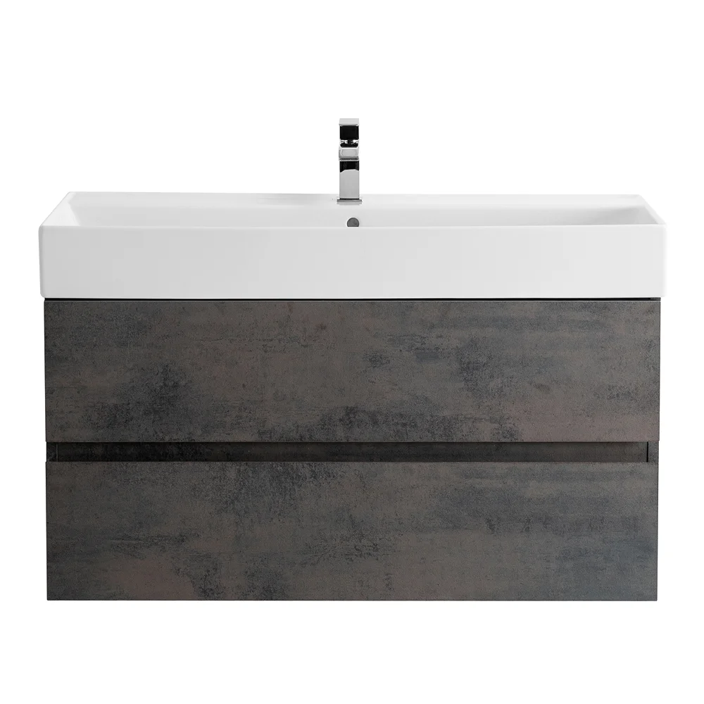 Приобрести cezares тумба подвесная с раковиной molveno 46 100 см ossido, темно коричневая molveno 46-100-2c-so-ossmolveno 46-100-2c-so-oss