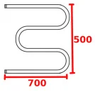 Заказать полотенцесушитель 500х700 мм, м-образный 