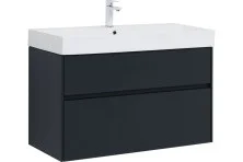 Aquanet Тумба с раковиной Бруклин 100 см, антрацит матовая