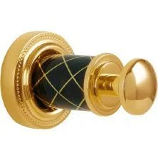 Boheme Крючок для ванной комнаты Murano, золото\черный 10906-B-G