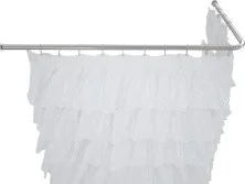 Aquanet Карниз для ванны угловой Г-образный 180х80 см