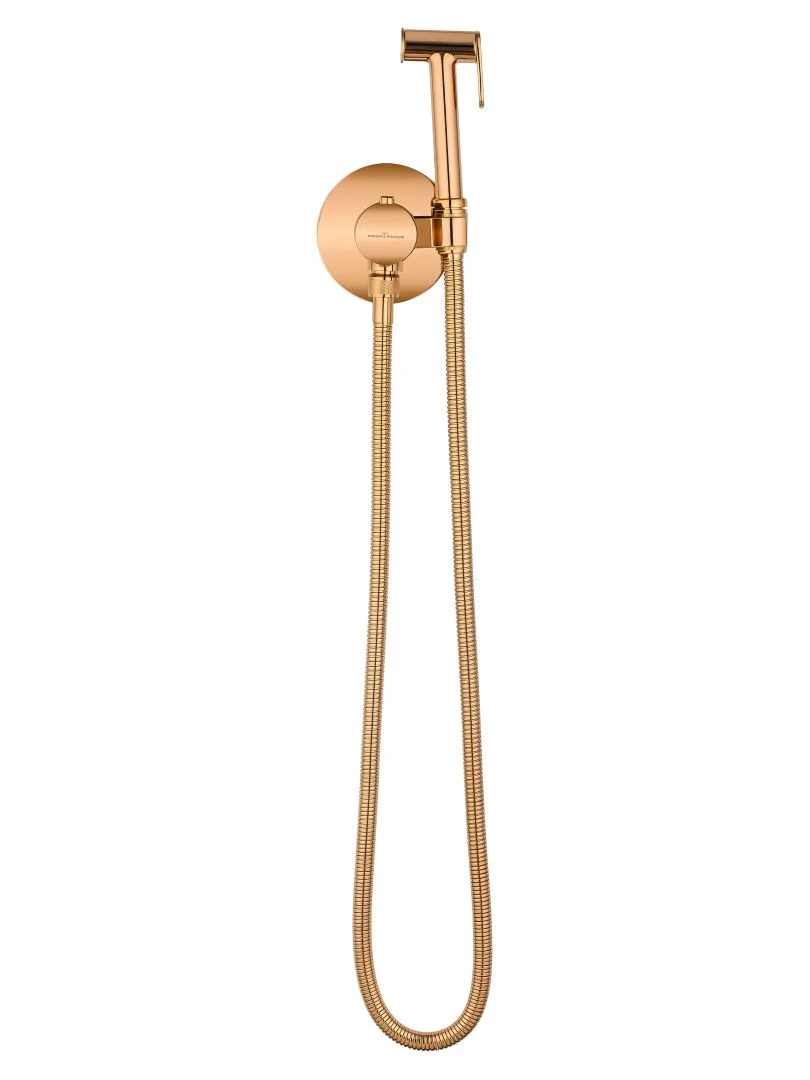 Приобрести смеситель с гигиеническим душем и термостатом встраиваемый wonzon & woghand, розовое золото (ww-88829909-rg)