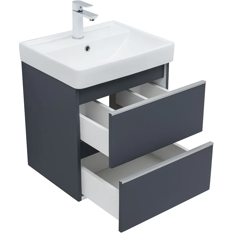 Приобрести aquanet тумба с раковиной вега 50 см, маренго