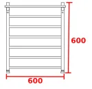 Заказать полотенцесушители 600х600 мм, электрические, лесенка с полкой 