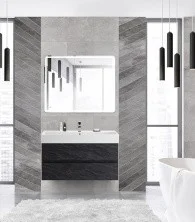 Cezares Тумба подвесная с раковиной MOLVENO 46 100 см Antracite, антрацит MOLVENO 46-100-2C-SO-ANTR