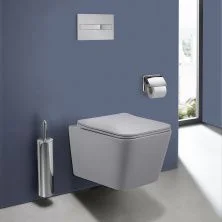 Vincea Унитаз подвесной Piatti Q-Line, ультратонкое сиденье, микролифт, серый матовый VT1-12MG