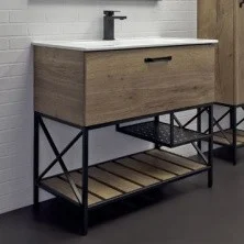 Сomforty Тумба с раковиной Бредфорд 90 дуб темный