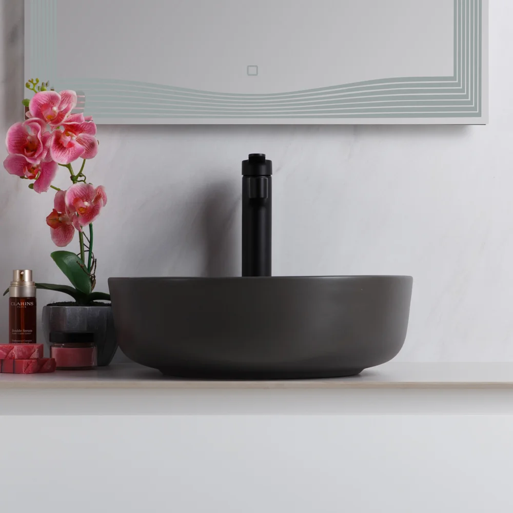 Приобрести belbagno накладная раковина 41х41 см, серая bb1315-h311