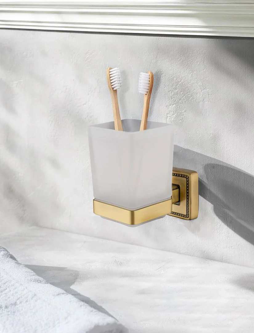 Приобрести стакан для зубных щеток с держателем wonzon & woghand roma, бронза (ww-7221)