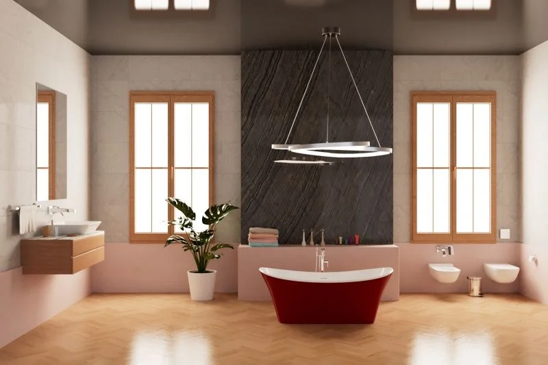 Приобрести frank акриловая ванна f6104 white/red 170х75 см, красная, отдельностоящая