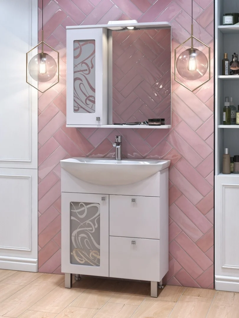 Приобрести vigo тумба с раковиной provans 70см, 1 дверца, 2 ящика, напольная, белая tn.pro.bal.70.1d.2y