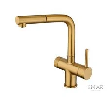 Emar Смеситель для кухни, золото ЕС - 7026 PVD Golden