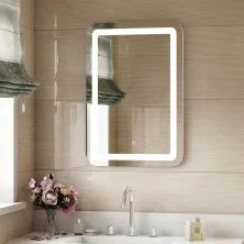Continent Зеркало с подсветкой Lucia 80х90 см, сенсорный включатель, белое