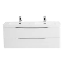 BelBagno Тумба с раковиной ANCONA-N 120 см, подвесная Bianco Lucido, белая раковина
