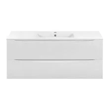 Vincea Тумба подвесная Mia 120 см, белая с белой раковиной VMC-2MC120GW;VBS-13120