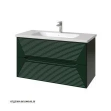 Caprigo Тумба с раковиной MODO-Smalty Terza 100 см, зеленая, эмаль