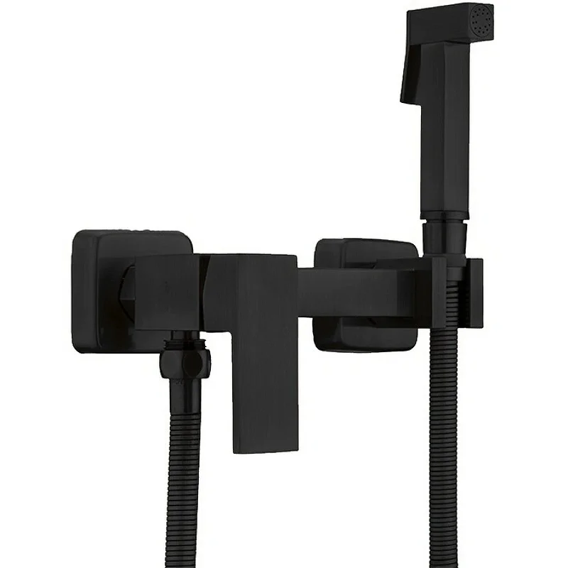 Приобрести haiba смеситель с гигиеническим душем 230мм, черный матовый hb-5513-7