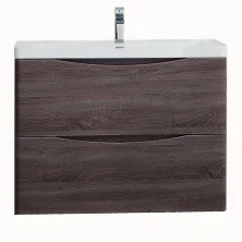 Тумба подвесная с раковиной BelBagno ANCONA-N-600-2C-SO-RW 60 см, темный дуб