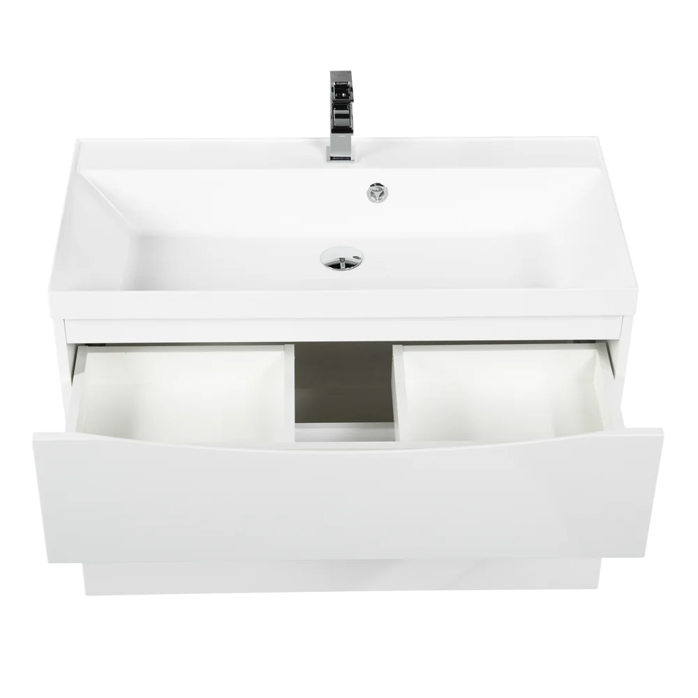 Приобрести belbagno тумба с раковиной marino-h60 90 см, подвесная bianco lucido, белая раковина