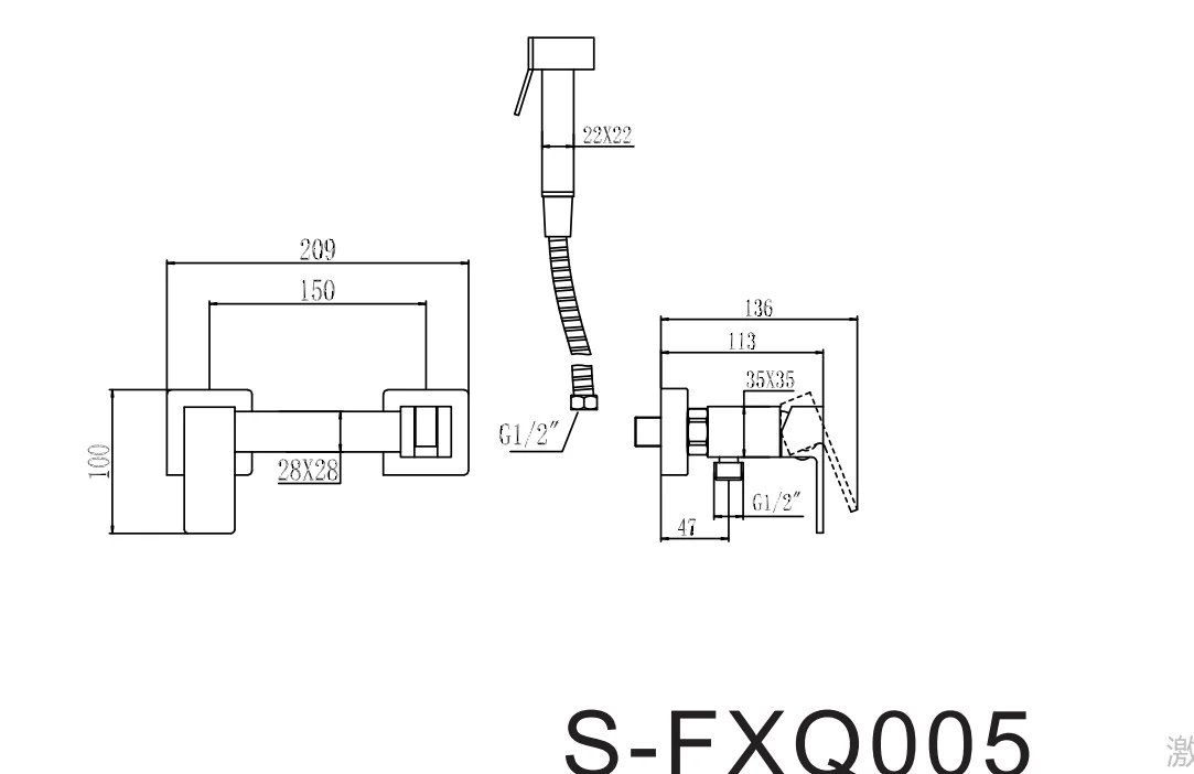 Приобрести savol смеситель с гигиеническим душем 209 мм, бронза s-fxq005c