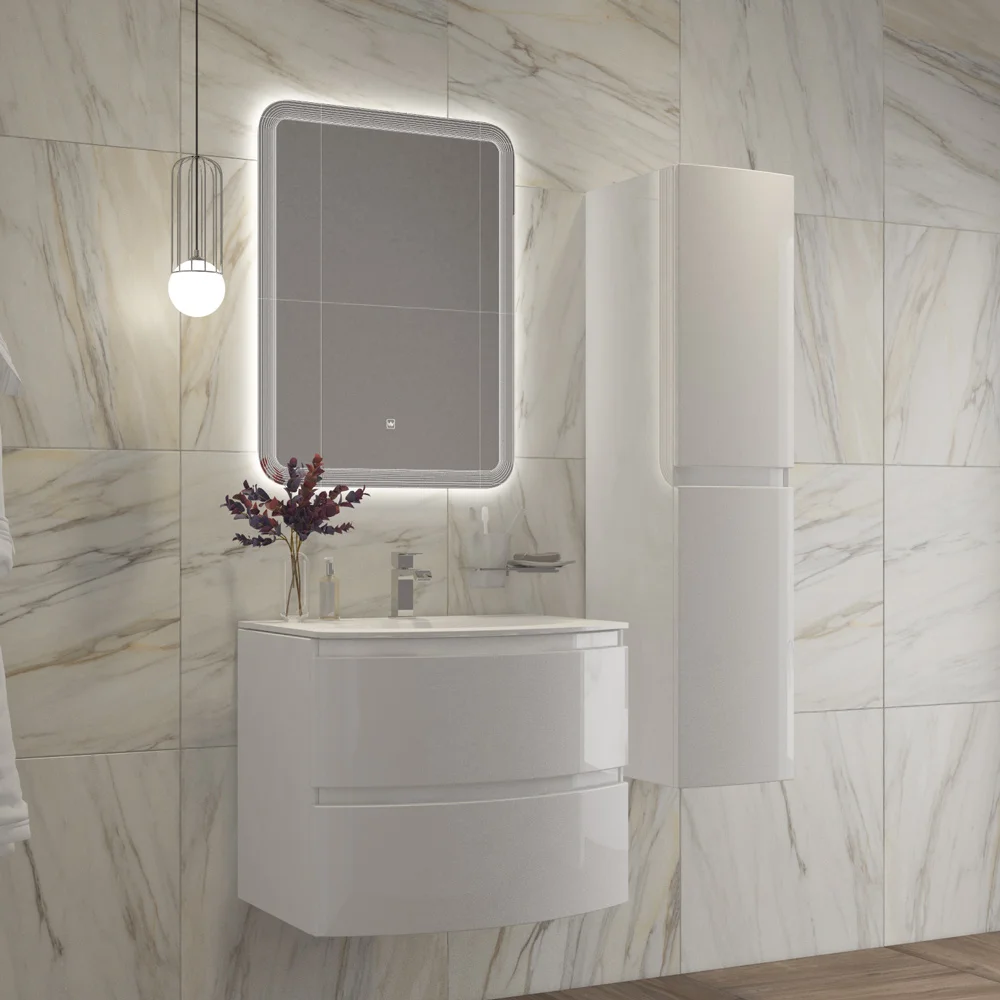 Приобрести cezares зеркало duet 60х80 см, контурная подсветка, сенсорное включение, гравировка czr-spc-duet-600-800-led-tch