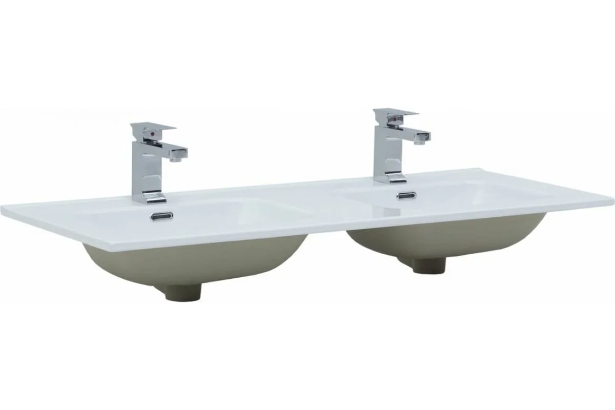 Приобрести aquanet раковина flat 120х46 см, (двойная) белая