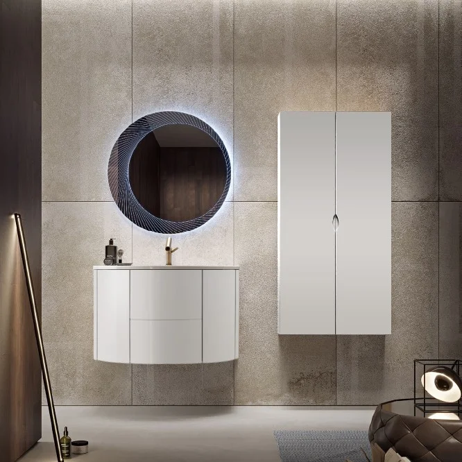 Приобрести cezares тумба подвесная с раковиной eden 91 см bianco lucido, белая 55146