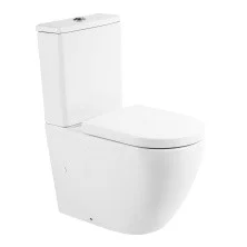 BelBagno Унитаз компакт безободковый SFERA-R с сиденьем дюропласт, микролифт, белый BB2141CPR/BB865SC