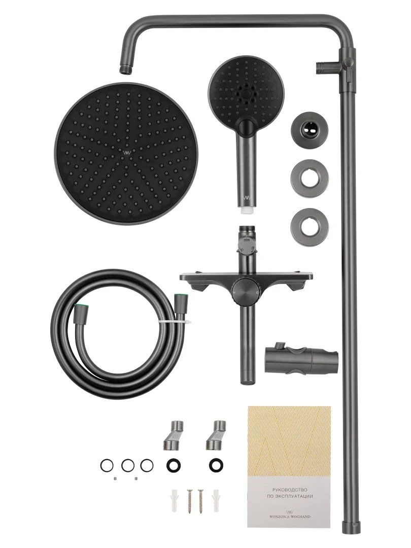 Приобрести душевая система wonzon & woghand click, темный графит (ww-n3s962-bgg)