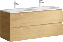 Тумба подвесная с раковиной Aqwella Accent 1200см, дуб золотой, ACC0112DZ