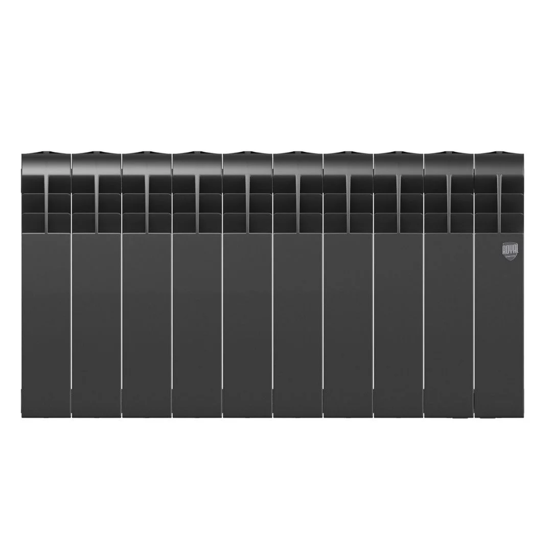 Приобрести royal thermo радиатор биметаллический biliner 350 /noir sable ( черный графит ) - 10 секц.