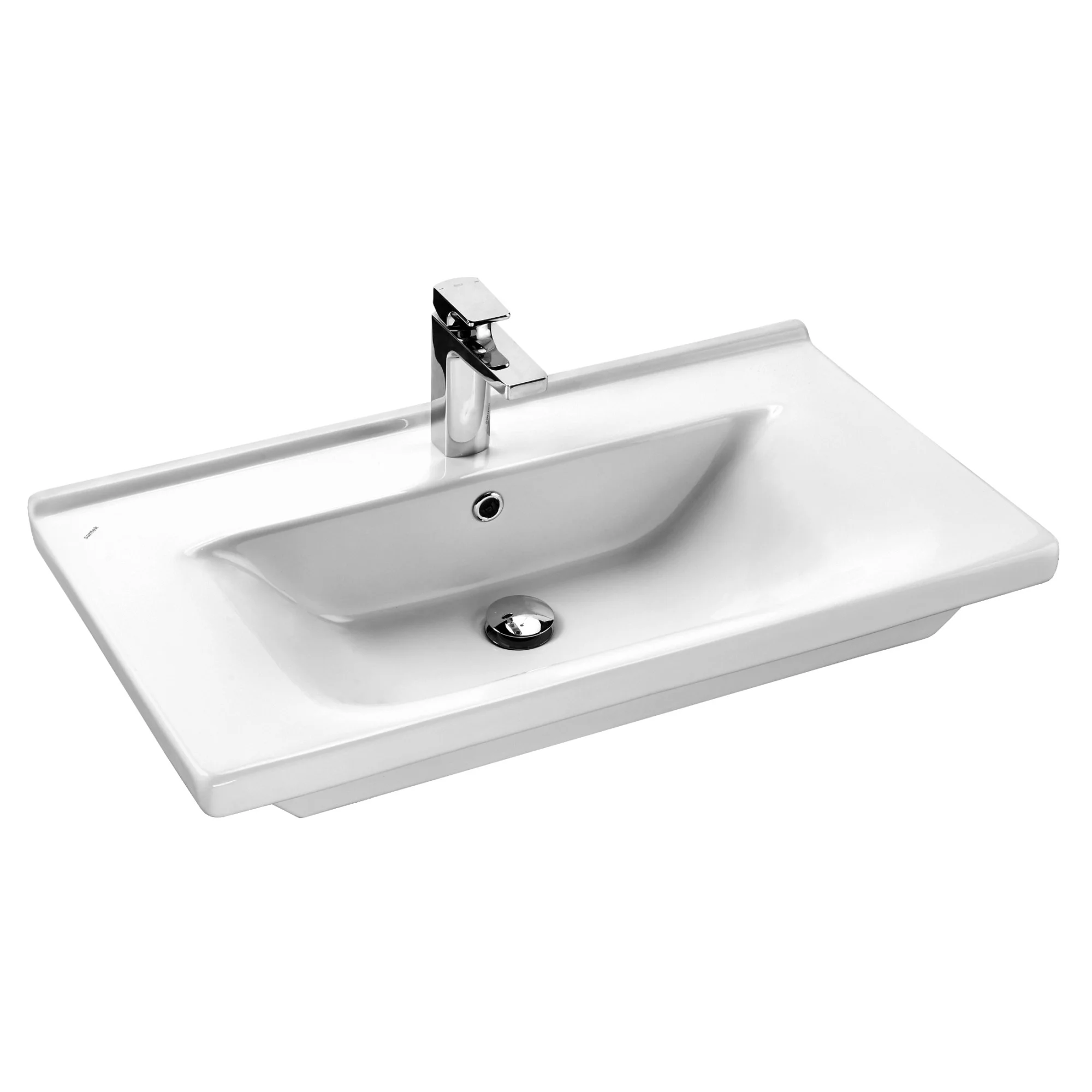 Приобрести loranto тумба напольная с раковиной арфа 80/2 н 81х46см, белая без подсветки (cs00071491)