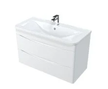 Mirsant Тумба подвесная Bravo 100 см с раковиной Adel 100, УТ000087271