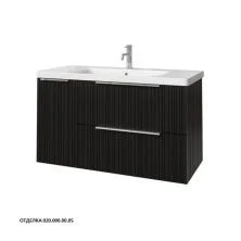 Caprigo Тумба с раковиной RAIN 100 см, левая, графит, эмаль