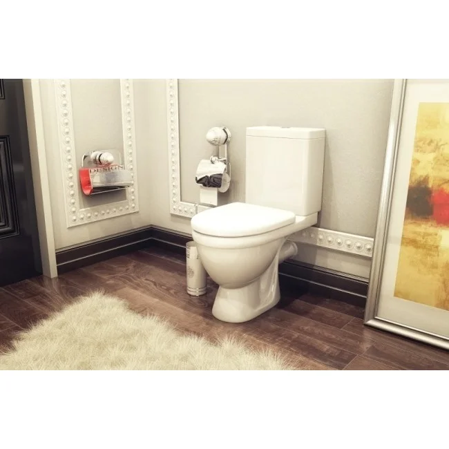 Приобрести rosa унитаз напольный неро, белый, сиденье полипропилен 35405