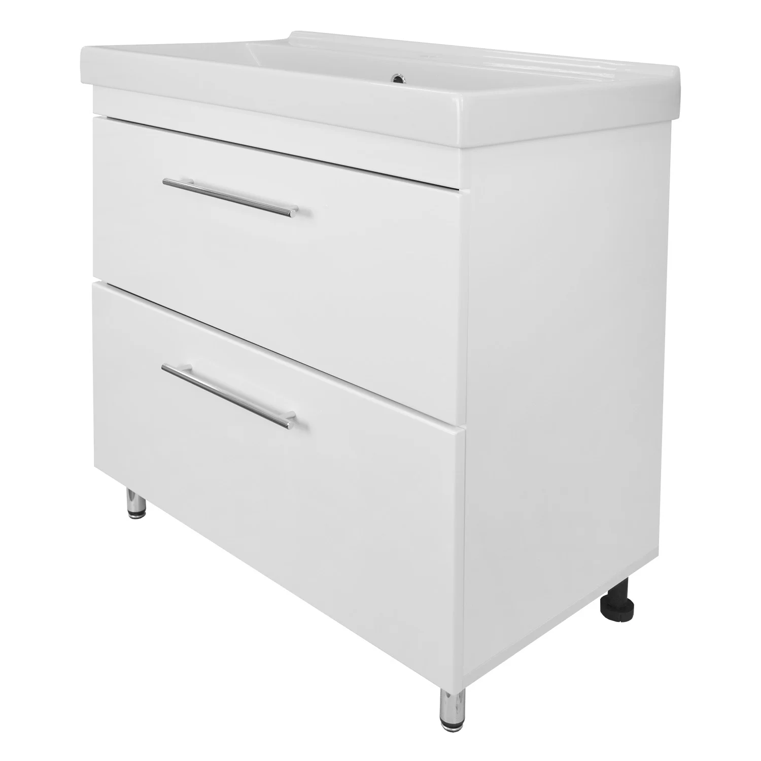 Приобрести loranto тумба напольная с раковиной karina 80/2н 80х85 см , белая (cs00086527)