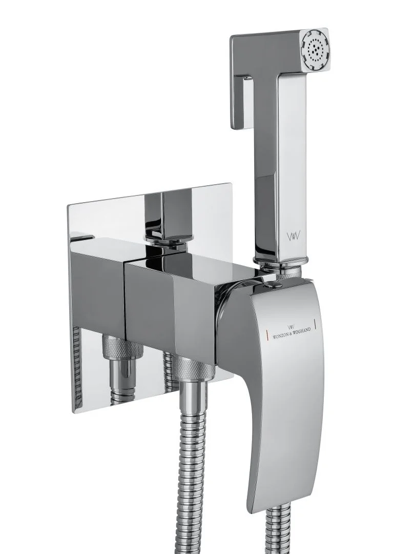 Приобрести смеситель с гигиеническим душем встраиваемый wonzon & woghand fit, хром (ww-88829009-cr)